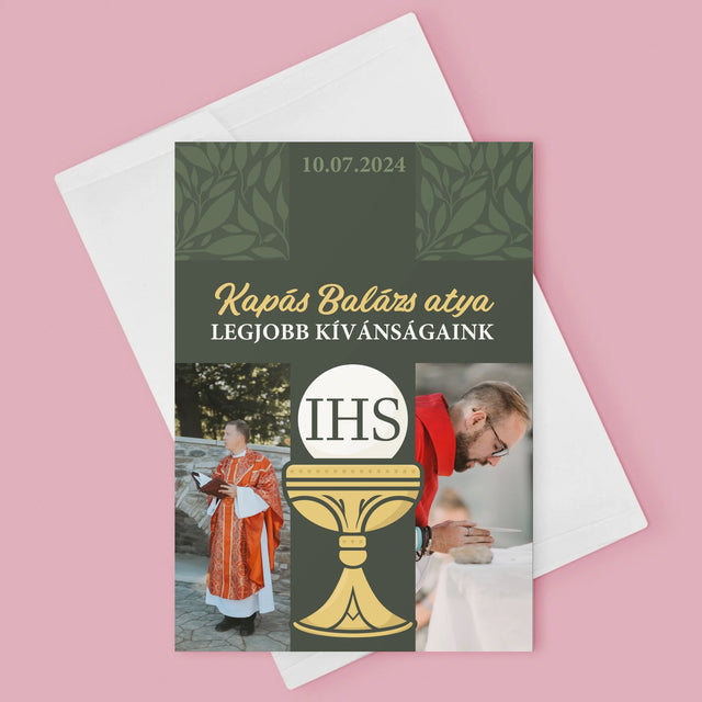 Fotókollázs: Legjobbakat Kívánjuk Kereszt - Üdvözlőlap