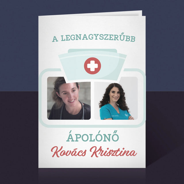 Fotókollázs: A Legnagyszerűbb Ápolónő - Üdvözlőlap