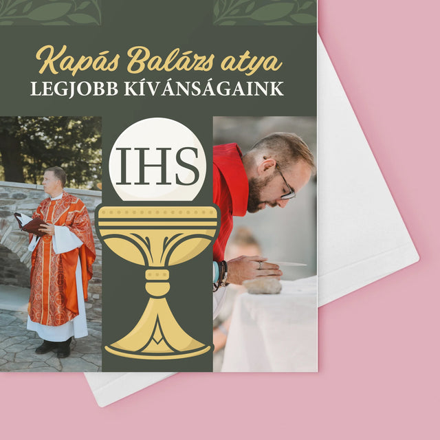 Fotókollázs: Legjobbakat Kívánjuk Kereszt - Üdvözlőlap