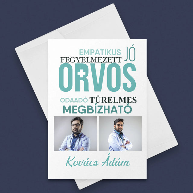 Fotókollázs: Orvos Tulajdonságok - Üdvözlőlap