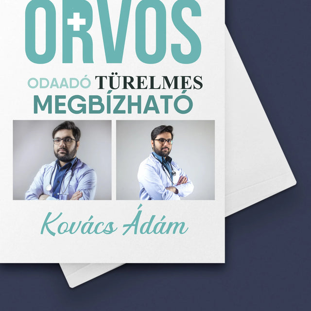 Fotókollázs: Orvos Tulajdonságok - Üdvözlőlap
