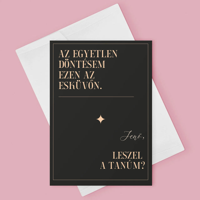 Név És Aláírás: Az Egyetlen Döntésem - Üdvözlőlap