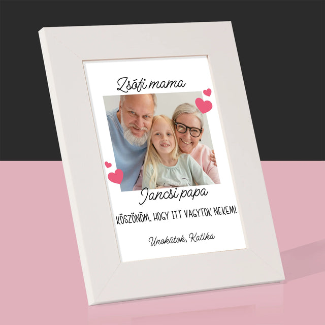 Fotó És Felirat: Köszönet A Nagyszülőknek - Fotókeret