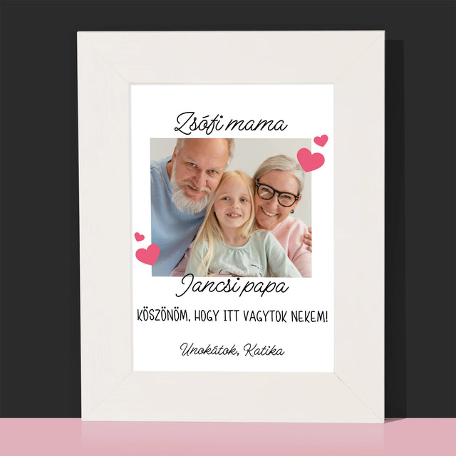 Fotó És Felirat: Köszönet A Nagyszülőknek - Fotókeret