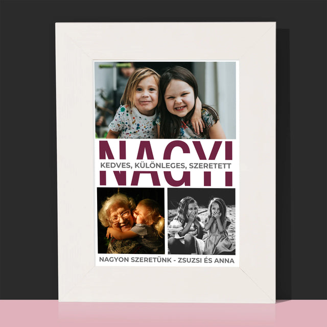 Fotókollázs: Nagymama Jellemzői - Fotókeret