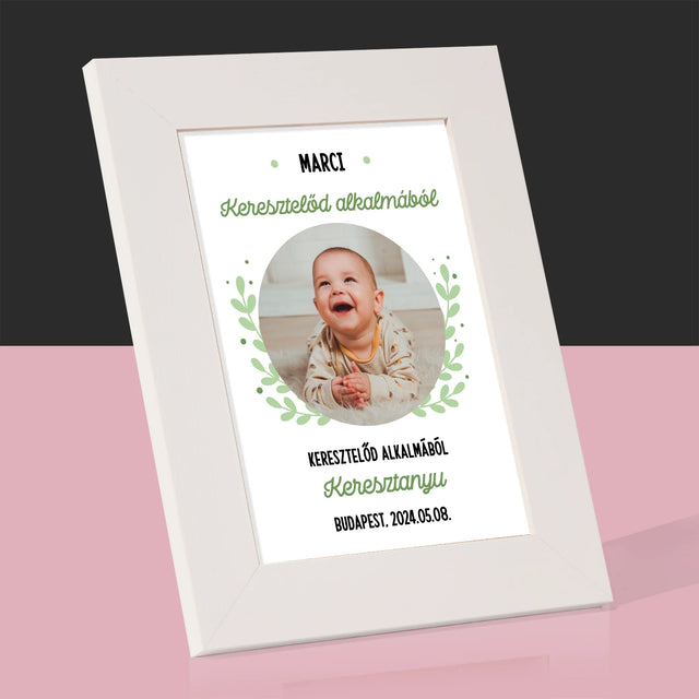 Fotó És Felirat: Keresztelő Alkalmából - Fotókeret