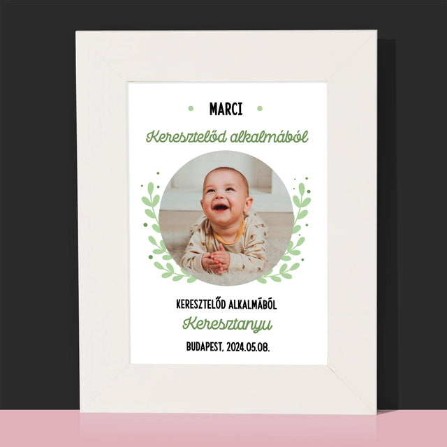 Fotó És Felirat: Keresztelő Alkalmából - Fotókeret