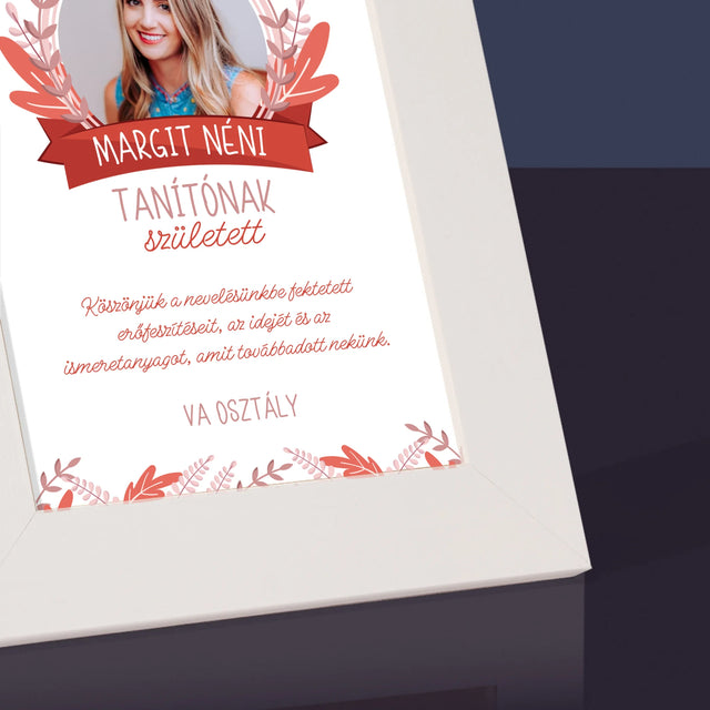 Fotó És Felirat: Tanítónak Született - Fotókeret