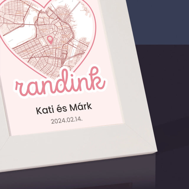 Városi Térkép: Várostérkép: Első Randi - Fotókeret