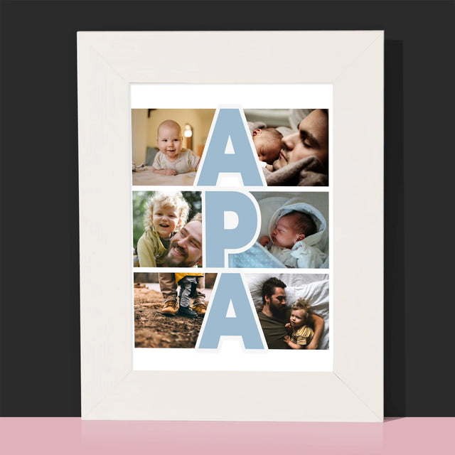 Fotókollázs: Felirat Apa - Fotókeret