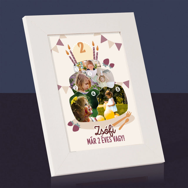 Alakzat Fotókból: Születésnapi Torta - Fotókeret