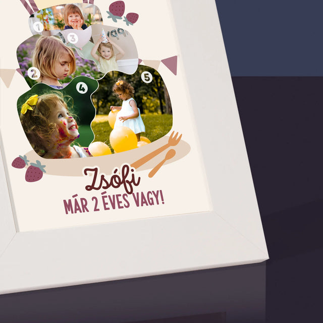 Alakzat Fotókból: Születésnapi Torta - Fotókeret