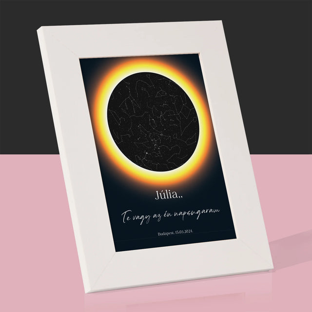 Csillagtérkép: Csillagtérkép: Te Vagy Az Én Napsugaram - Fotókeret