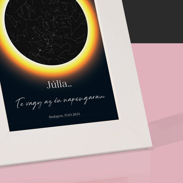 Csillagtérkép: Csillagtérkép: Te Vagy Az Én Napsugaram - Fotókeret