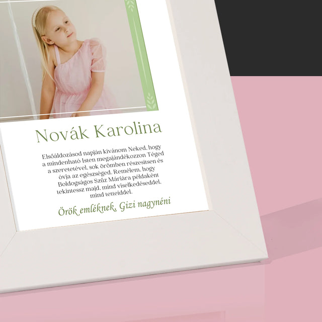 Fotó És Felirat: Elsőáldozási Fénykép Kereszttel - Fotókeret