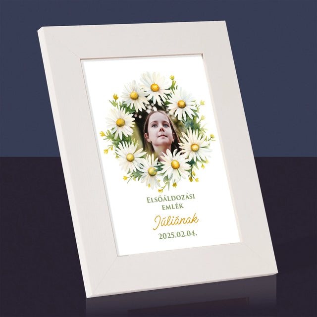 Fotó És Felirat: Elsőáldozási Emlék, Százszorszép - Fotókeret