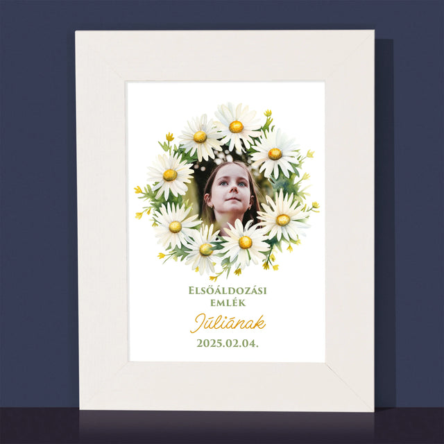 Fotó És Felirat: Elsőáldozási Emlék, Százszorszép - Fotókeret