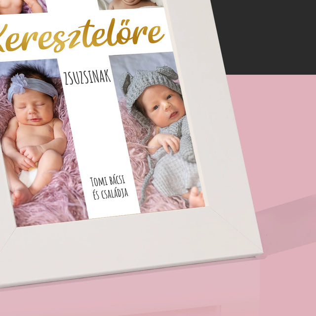 Fotókollázs: Keresztelő Kereszt - Fotókeret