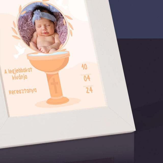 Fotó És Felirat: Keresztelője Emlékére - Fotókeret