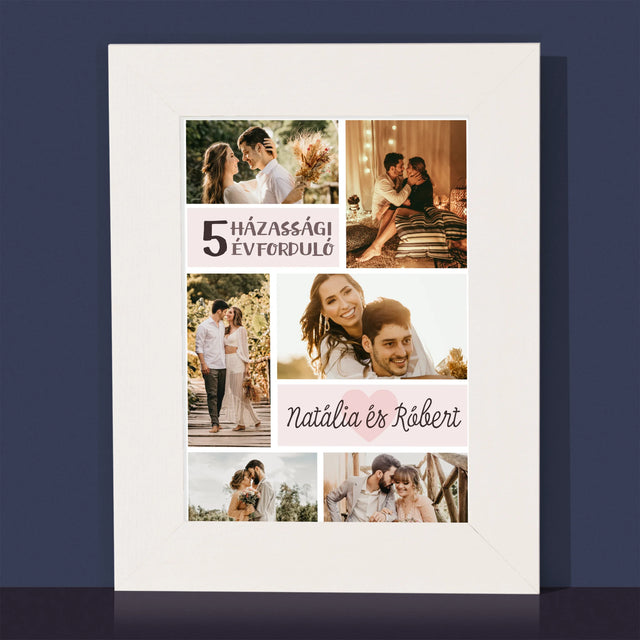 Fotókollázs: 5. Házassági Évforduló - Fotókeret