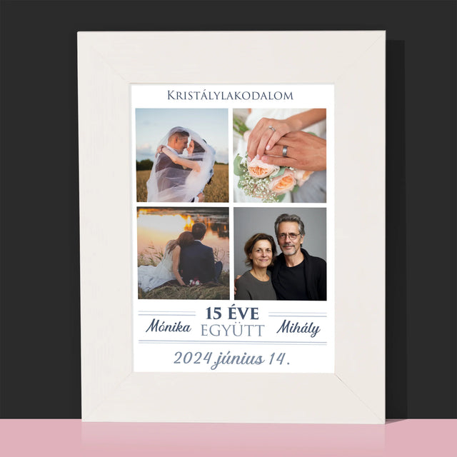 Fotókollázs: 15 Éve Együtt - Fotókeret