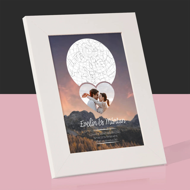Csillagtérkép: Szerelmes Pár A Hegyekben - Fotókeret