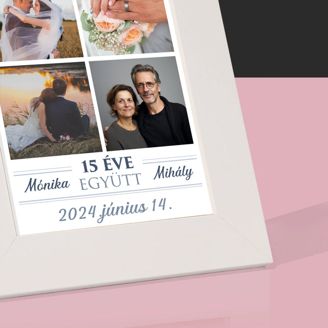 Fotókollázs: 15 Éve Együtt - Fotókeret
