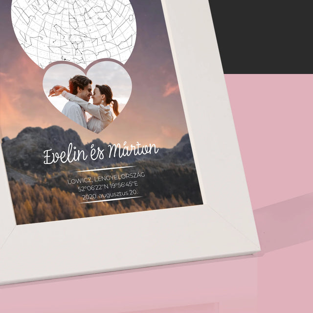 Csillagtérkép: Szerelmes Pár A Hegyekben - Fotókeret
