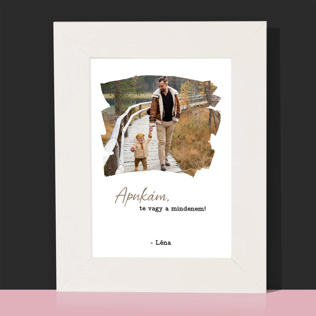 Fotó és aláírás: Üdvözlőlap apának - Képkeret | HU