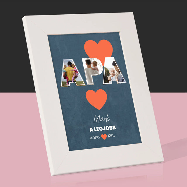 Fotókollázs: Apu A Legjobb - Fotókeret