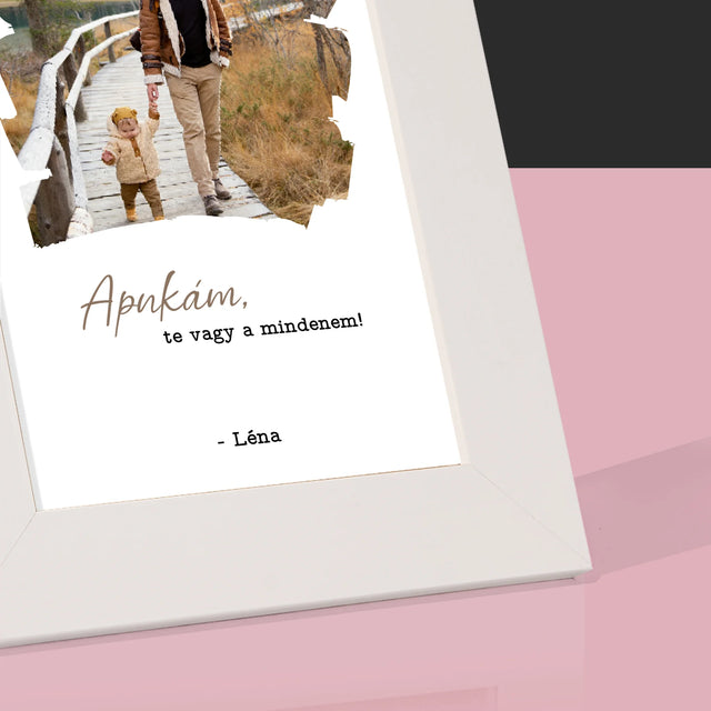 Fotó és aláírás: Üdvözlőlap apának - Képkeret | HU