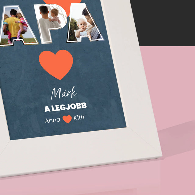Fotókollázs: Apu A Legjobb - Fotókeret