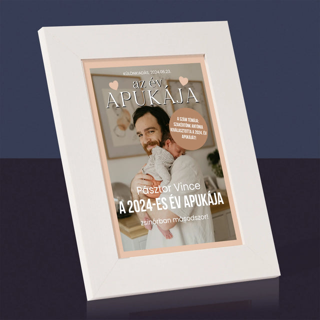 Újság Címlap: Az Év Apukája - Fotókeret