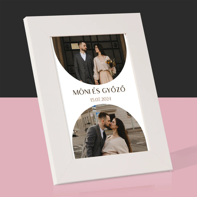 Fotókollázs: Esküvői Dátum - Fotókeret