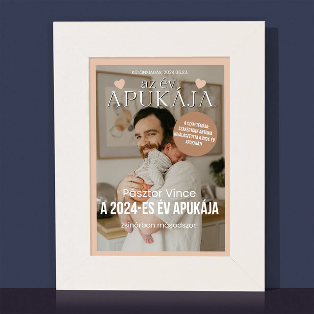 Újság Címlap: Az Év Apukája - Fotókeret