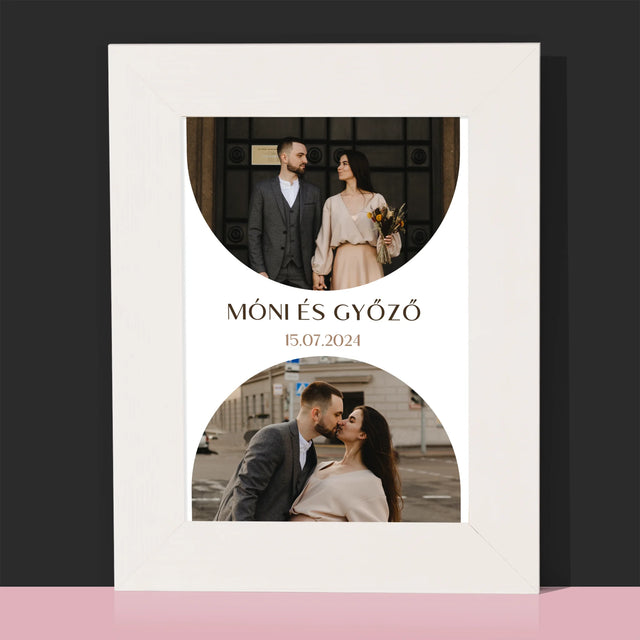 Fotókollázs: Esküvői Dátum - Fotókeret
