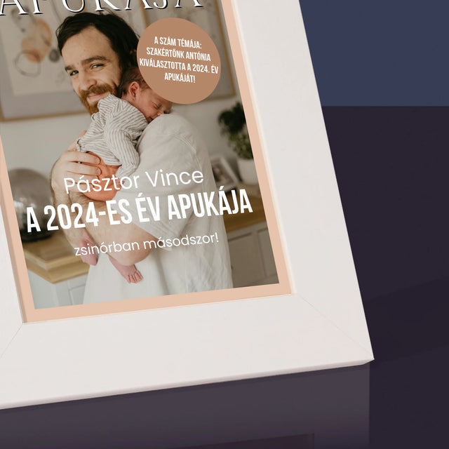 Újság Címlap: Az Év Apukája - Fotókeret