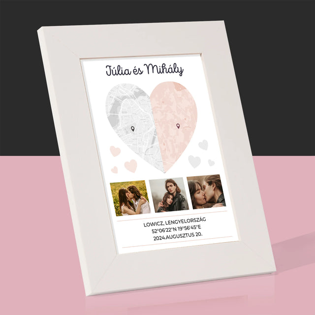 Városi Térkép: A Fél Szív - Fotókeret