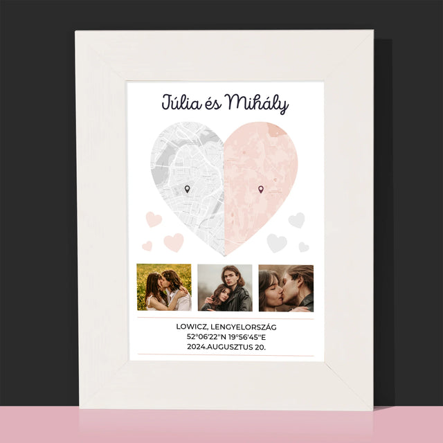 Városi Térkép: A Fél Szív - Fotókeret