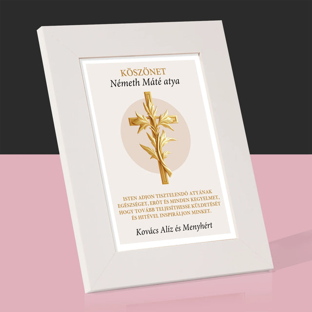 Név És Aláírás: Köszönet Papnak - Fotókeret
