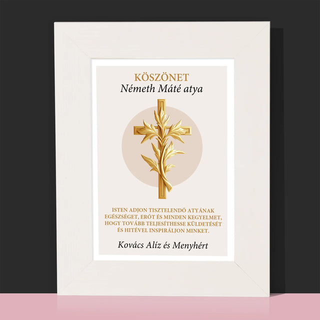 Név És Aláírás: Köszönet Papnak - Fotókeret