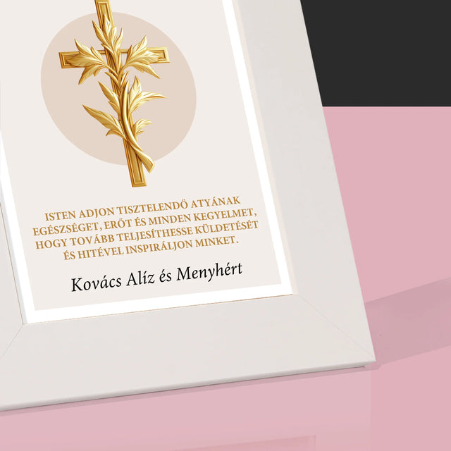 Név És Aláírás: Köszönet Papnak - Fotókeret