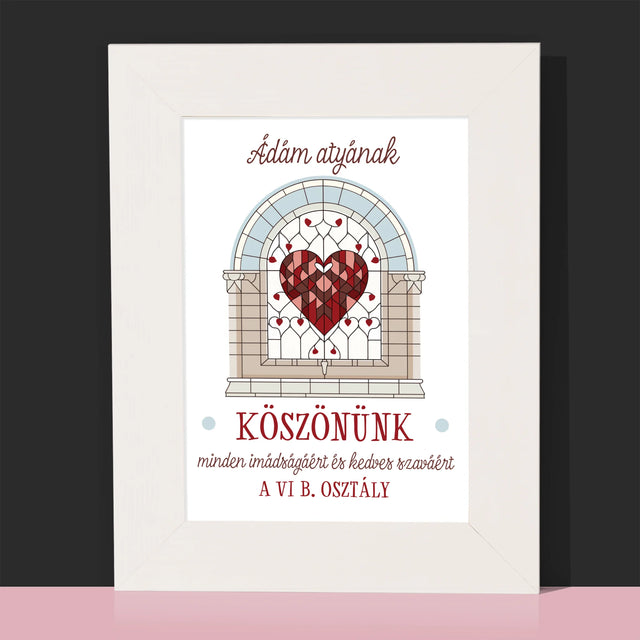 Név És Aláírás: Köszönünk Minden Imát - Fotókeret