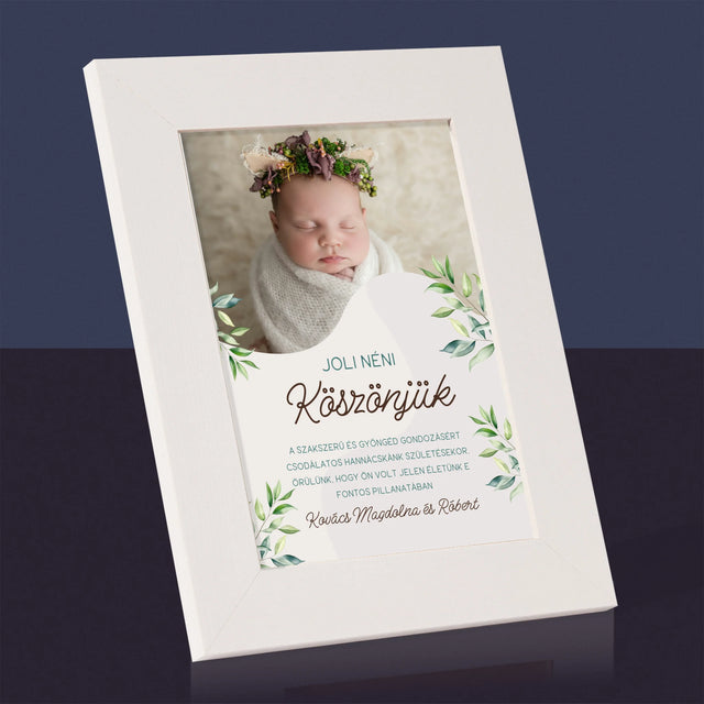 Fotó És Felirat: Köszönet A Szülésznőnek - Fotókeret