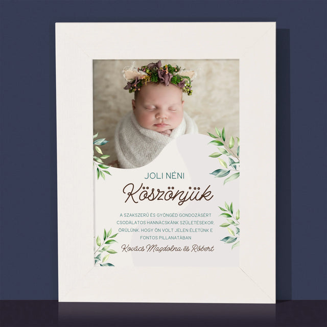 Fotó És Felirat: Köszönet A Szülésznőnek - Fotókeret