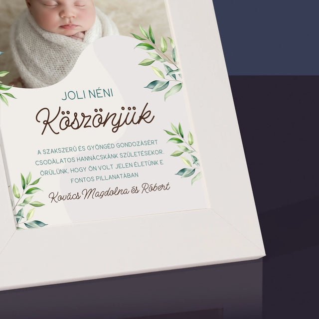 Fotó És Felirat: Köszönet A Szülésznőnek - Fotókeret