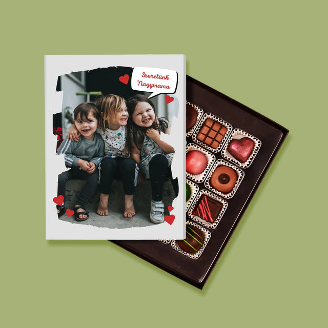 Fotó És Felirat: Szeretett Nagymamának - Praliné