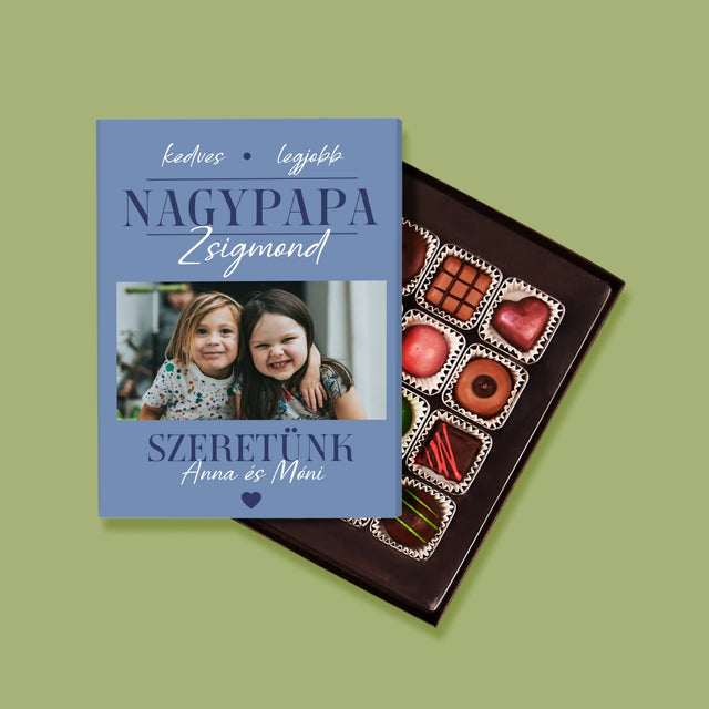 Fotókollázs: Szeretett Nagypapa - Praliné