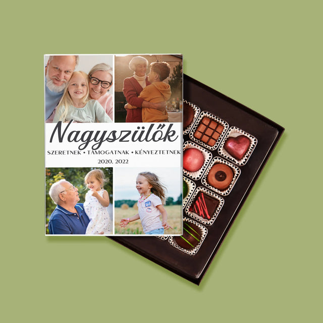 Fotókollázs: Szretett Nagyszülők - Praliné