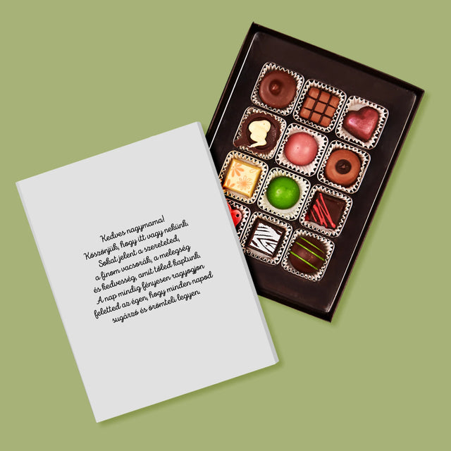 Fotó És Felirat: Szeretett Nagymamának - Praliné